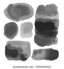 Black shaded spot. Decorative elements for design in the grunge style. Vector illustration