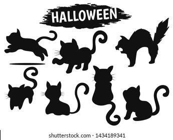 Black Shadow Cat icon during the Halloween season.