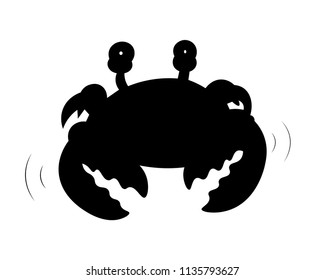 Black shadow of sea animals. Vector silhouettes.