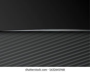 Black shadows on dark background. Shadow reflection design. Space background. Abstract design element