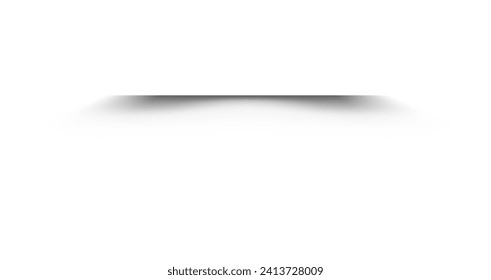 Black shadows on transparent background. Realistic shadow effect for design