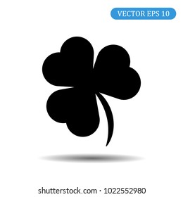 black shamrock icon.vector illustration eps 10