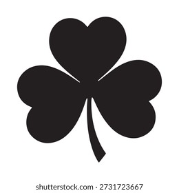 Trevo preto com sutis divisões de folhas de trevo dia de st patrick