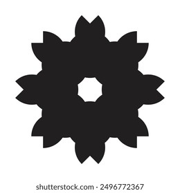 black shape geometric Floral Harmony.