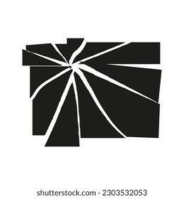 Black shards in abstract style. Vector illustration.
