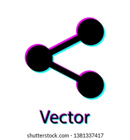 Black Share icon isolated on white background. Share, sharing, communication pictogram, social media, connection, network, distribute sign. Vector Illustration Black Share icon isolated on white background. Share, sharing, communication pictogram, social media, connection, network, distribute sign. Vector Illustration