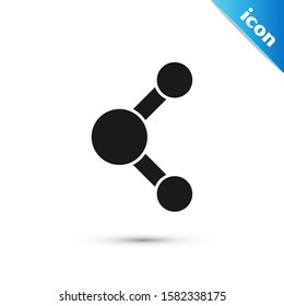 Black Share icon isolated on white background. Sharing, communication pictogram, social media, connection, network, distribute sign.  Vector Illustration