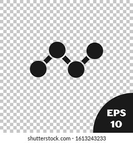 Black Share icon isolated on transparent background. Sharing, communication pictogram, social media, connection, network, distribute.  Vector Illustration