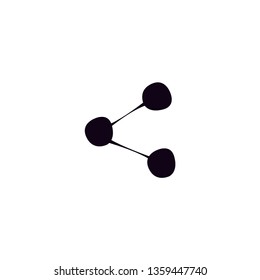 Black share icon with white background 