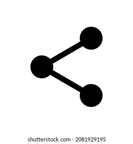 Black share vector icon. Icon with black share for web design. Information icon vector.