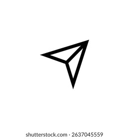 black share vector line art icon illustration isolated on white background.