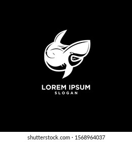 black shark fish predator logo icon design vector illustration