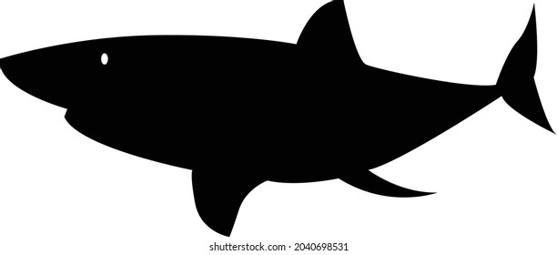 Arte e ilustración de vectores de peces de tiburón negro