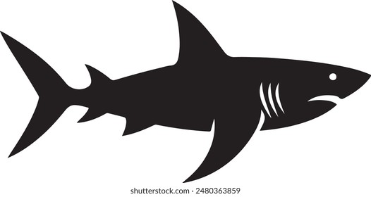 Black shark image in white background