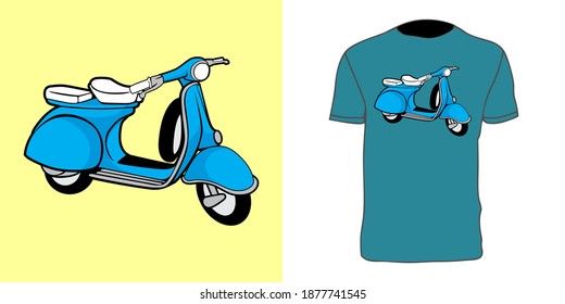 T-Shirt-Design-Surfen mit schwarzem Hai
