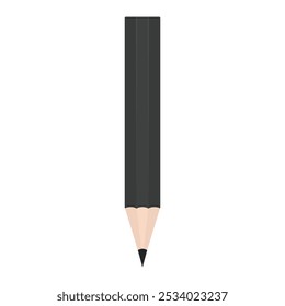 Black sharp pencil isolated on white background