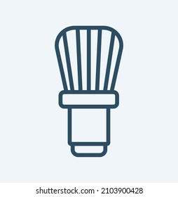 Schwarz-Sich-Bürste-Symbol einzeln auf weißem Hintergrund. Barbershop-Symbol. Vektorgrafik