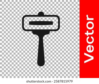 Black Shaving razor icon isolated on transparent background.  Vector