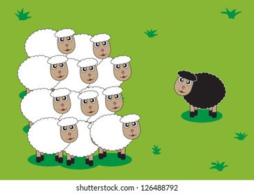 Black sheep in the crowd