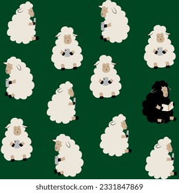 The black sheep design with book
