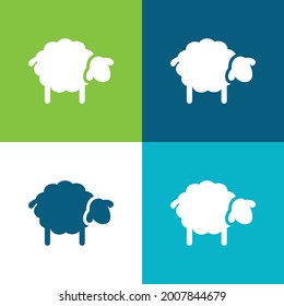 Black Sheep Flat four color minimal icon set