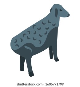 Black sheep icon. Isometric of black sheep vector icon for web design isolated on white background