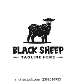 black sheep illustration logo design