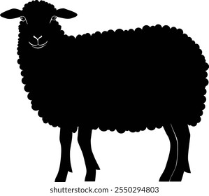 Black sheep illustrations isolated on white background