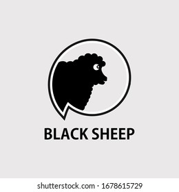 Black Sheep logo Concept message