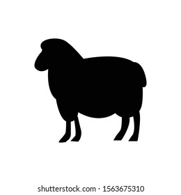 Black sheep silhouette vector illustration