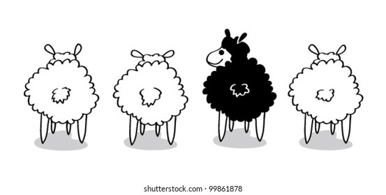 Black Sheep - Vector