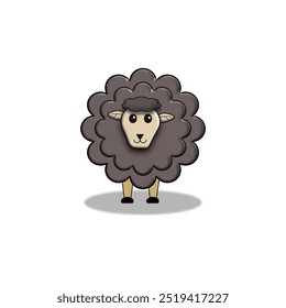 Black sheep with lot of wool