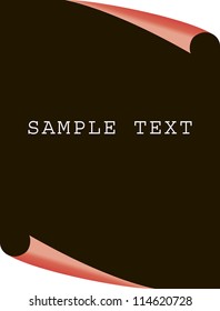 black sheet of paper on a white background.Vector illustration