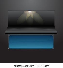 black shelf