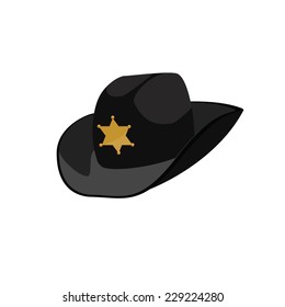Black sheriff hat, sheriff hat, cowboy hat, stetson