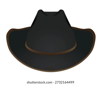 Black Sheriff hat. ilustração vetorial