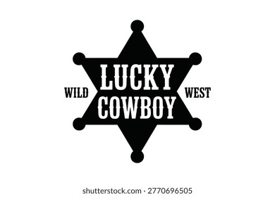 A black sheriff's star badge is prominently displayed against a white background. The words 