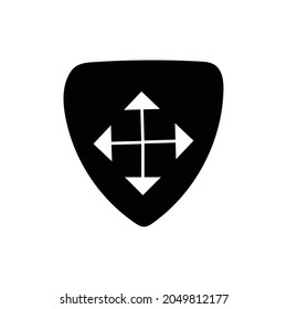 Black shield check mark icon   
