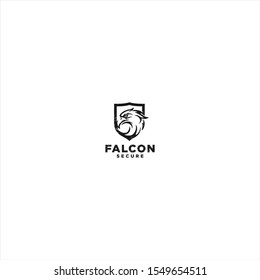 Black Shield Falcon Template Logo