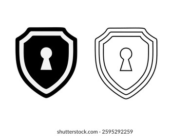 Black Shield frame set. Collection of shield signs vector template. Empty outline icons. Logo design set, flat style vector illustration