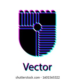 Black Shield for game icon isolated on white background.  Vector Illustration