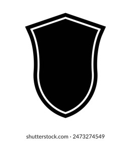 diseño de ilustración de icono de escudo negro