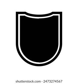 black shield icon illustration design