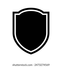 black shield icon illustration design