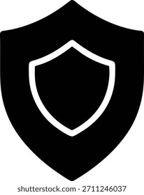 Black Shield Icon Security Protection Safe