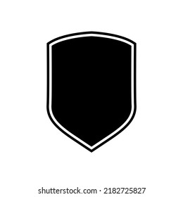 ilustración vectorial de icono de escudo negro 