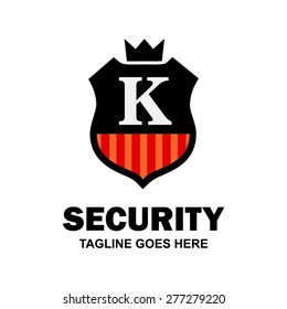 Black Shield logo. Abstract secure shield logo design - various geometric shapes - Security visual identity - Security Logo template Monogram design elements Business sign identity vector illustration