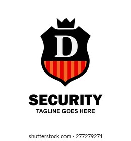 Black Shield logo. Abstract secure shield logo design - various geometric shapes - Security visual identity - Security Logo template Monogram design elements Business sign identity vector illustration