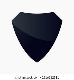 Black shield protection icon vector