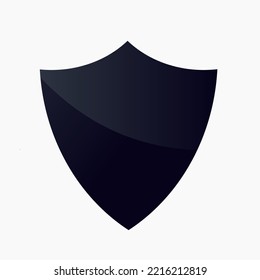 Black shield protection icon vector